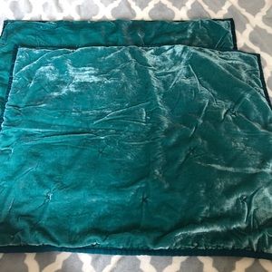 Velvet patted satin standard pillow covers